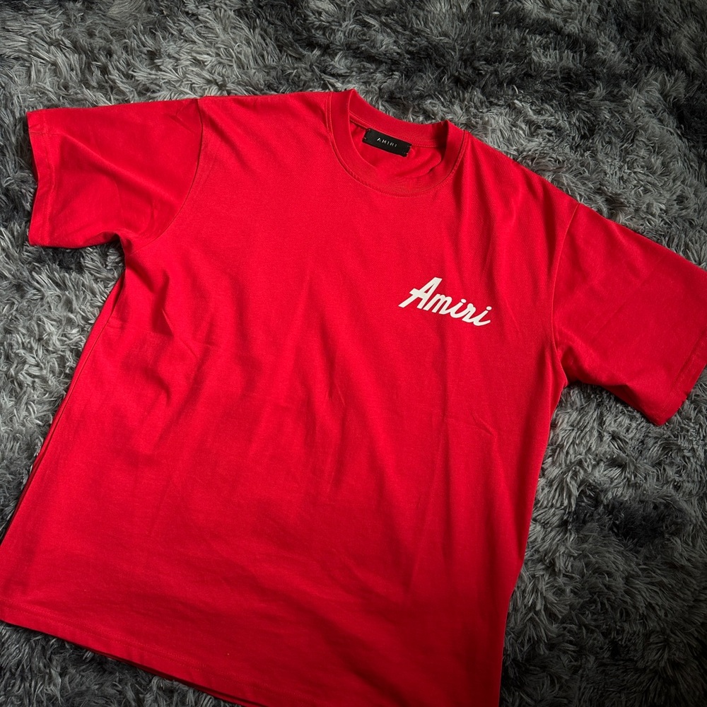 AMIRI Bold Red Short Sleeve Tee